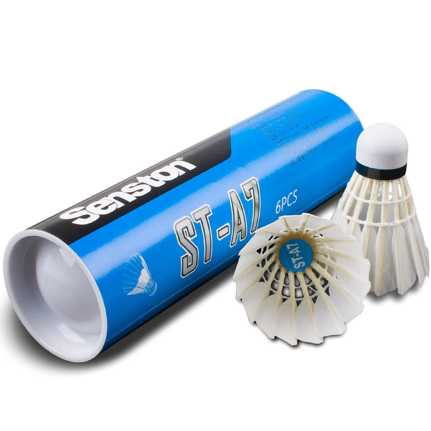 Senston Duck Feather Shuttlecocks, 6 Pack