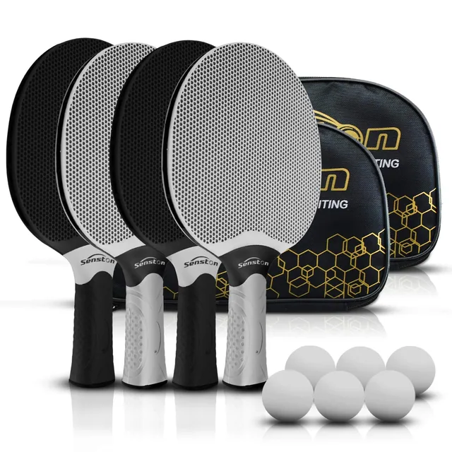 Senston Ping Pong Paddle Set for 4 Players