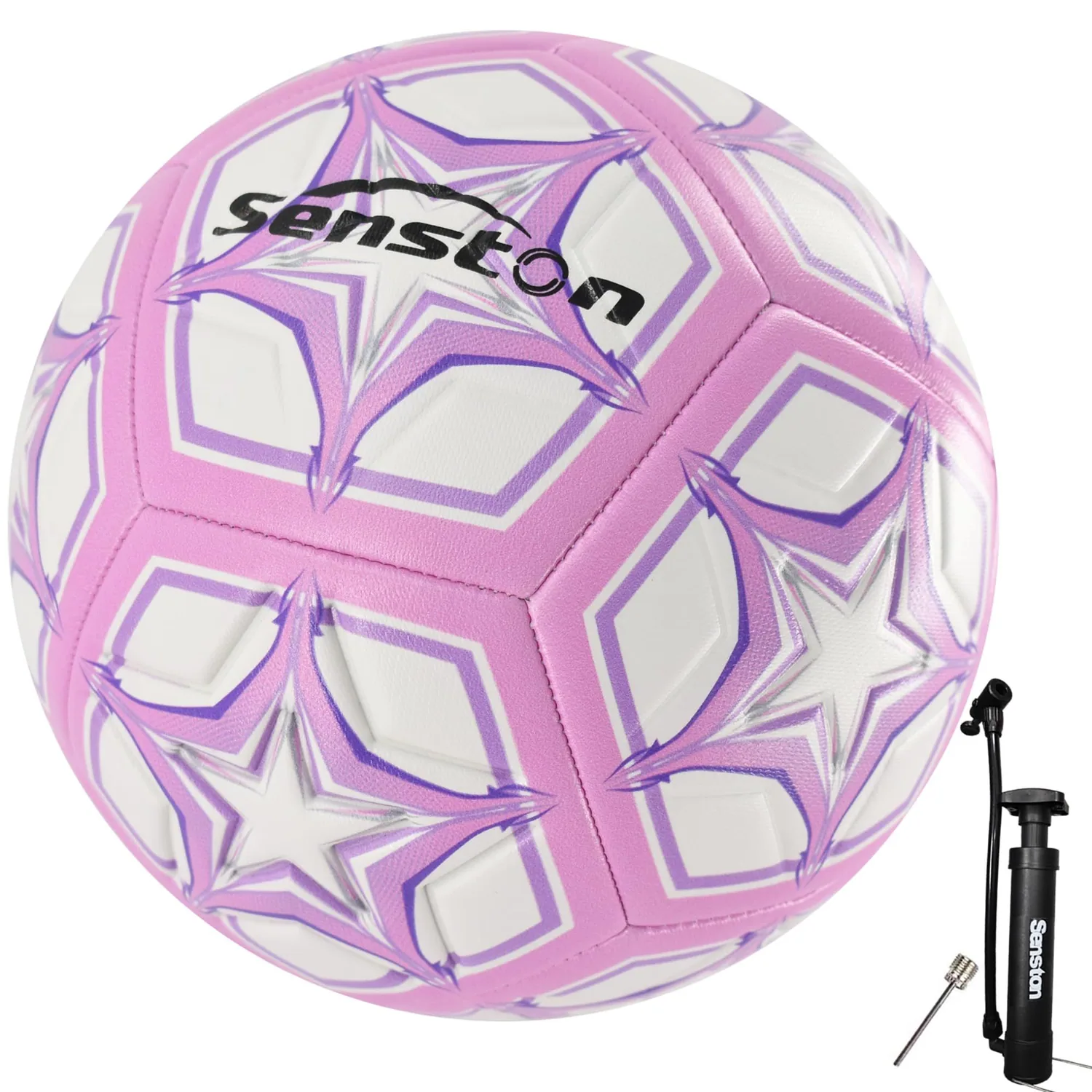 Senston Soccer Ball with Pump, Sizes 3, 4 and 5